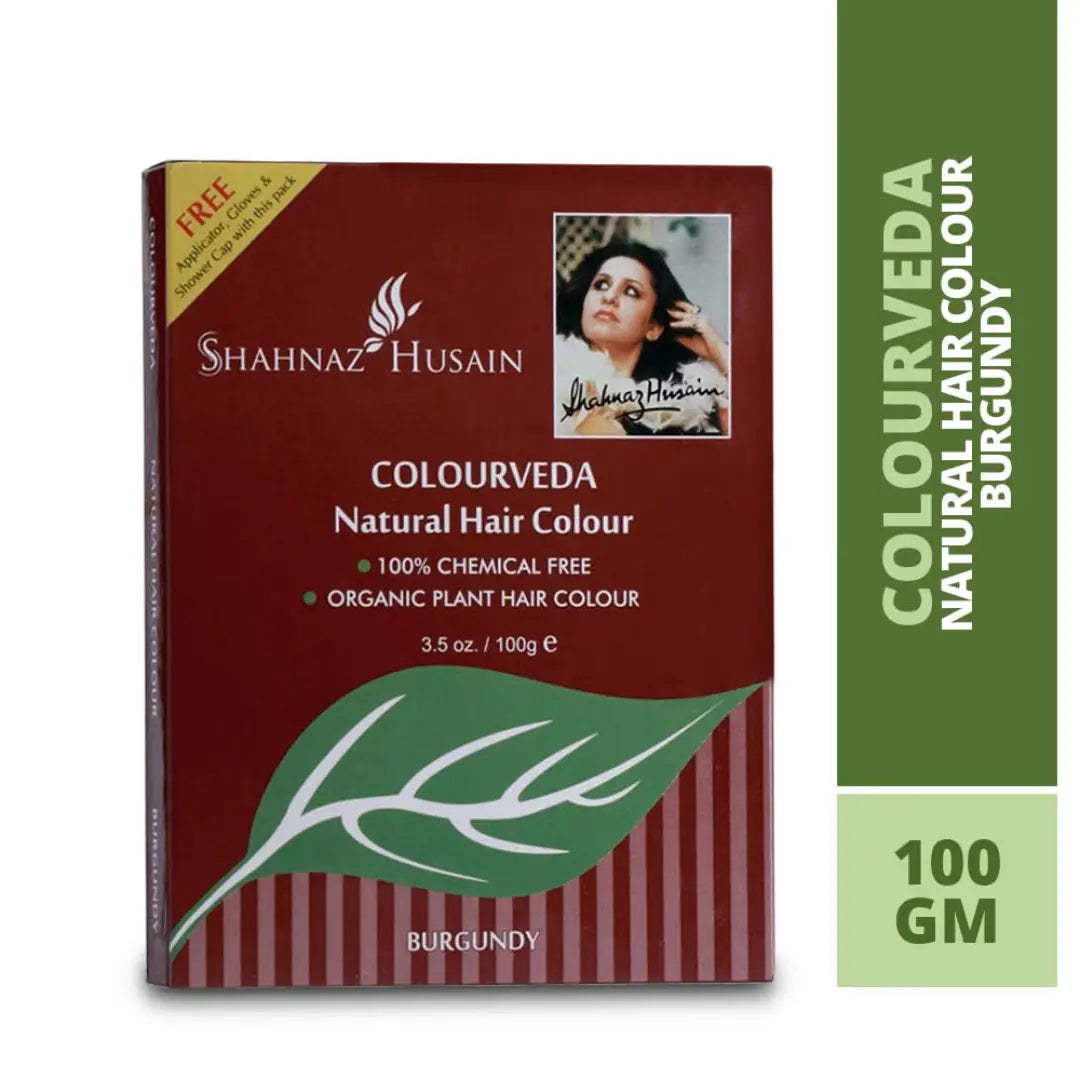 Shahnaaz-Husain's Vedic Solutions Colourveda Natural Hair Color, Burgundy, 100g