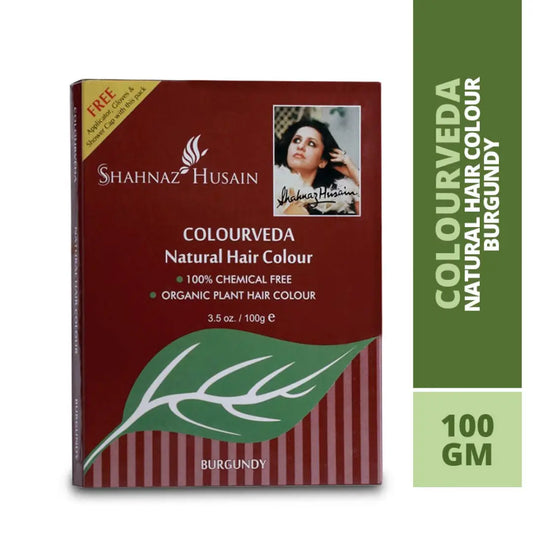 Shahnaaz-Husain's Vedic Solutions Colourveda Natural Hair Color, Burgundy, 100g