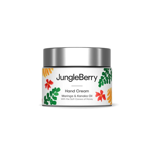 JUNGLE BERRY Moringa & Kanaka Oil Enriched with Kokum Butter | Honey& Apricot Oil Hand Cream for Hydration & Nourished Hand | 50 g