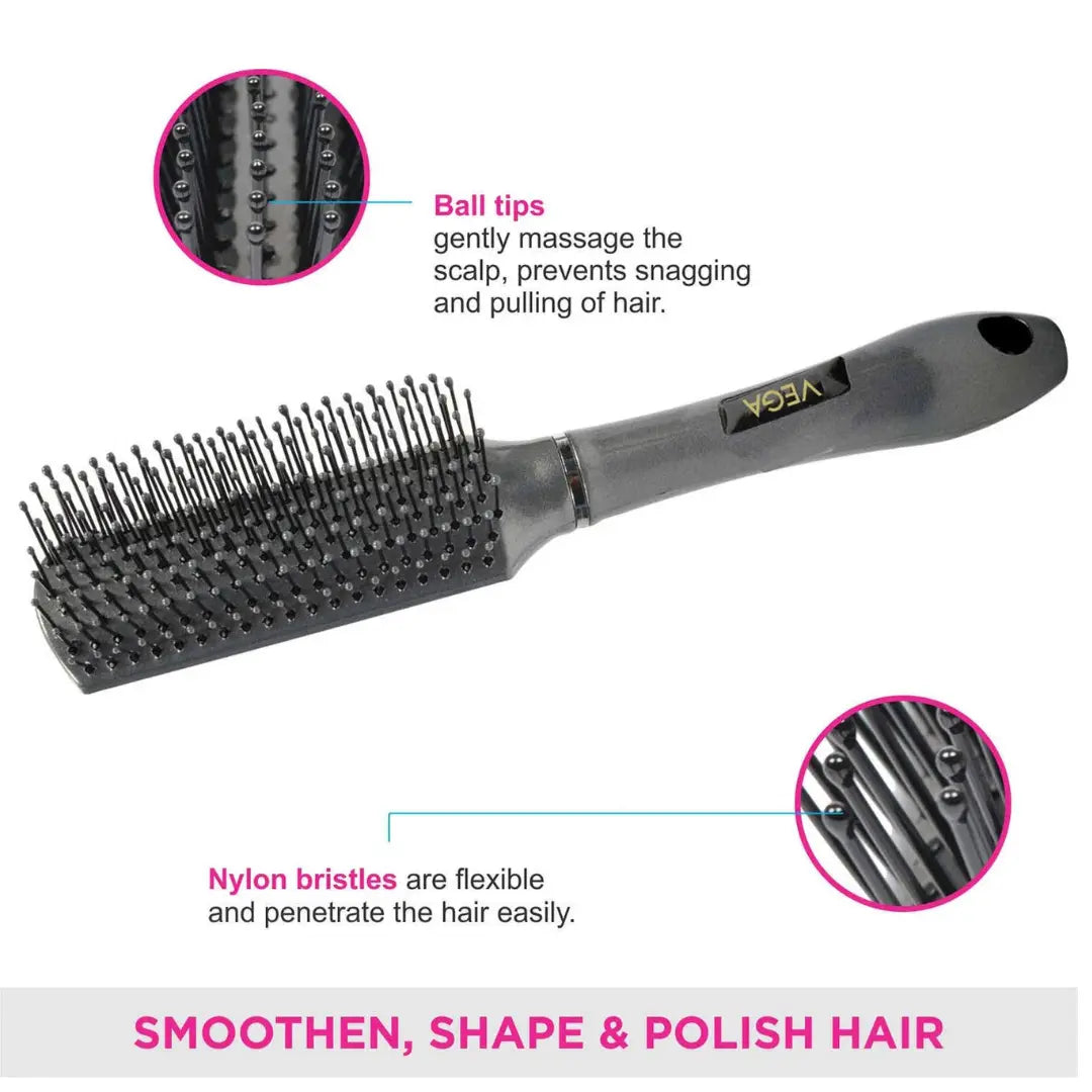 Vega Regular Flat Brush Grey