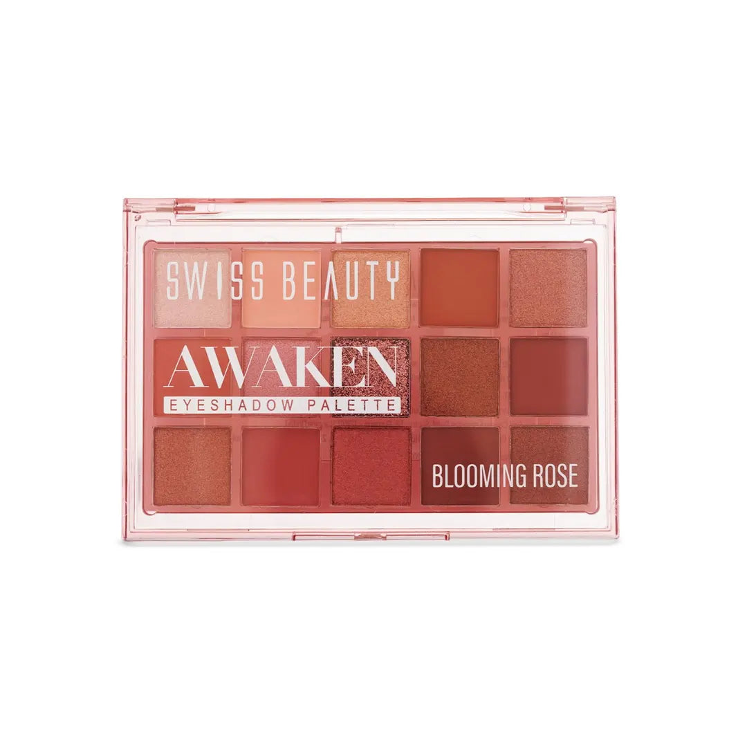 Swiss Beauty Awaken Eyeshadow Palette | Matte + Shimmer Finish | Long-Lasting | Blendable | 11g