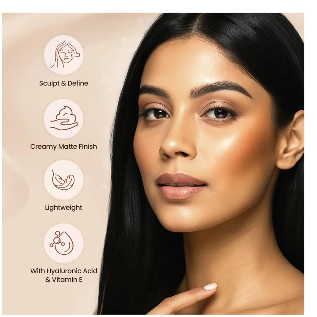 Swiss Beauty Contour It Up Stick | Sculpts & Defines | With Hyaluronic Acid & Vitamin E | Blendable | Lightweight | Easy To Use & Carry | 8gm