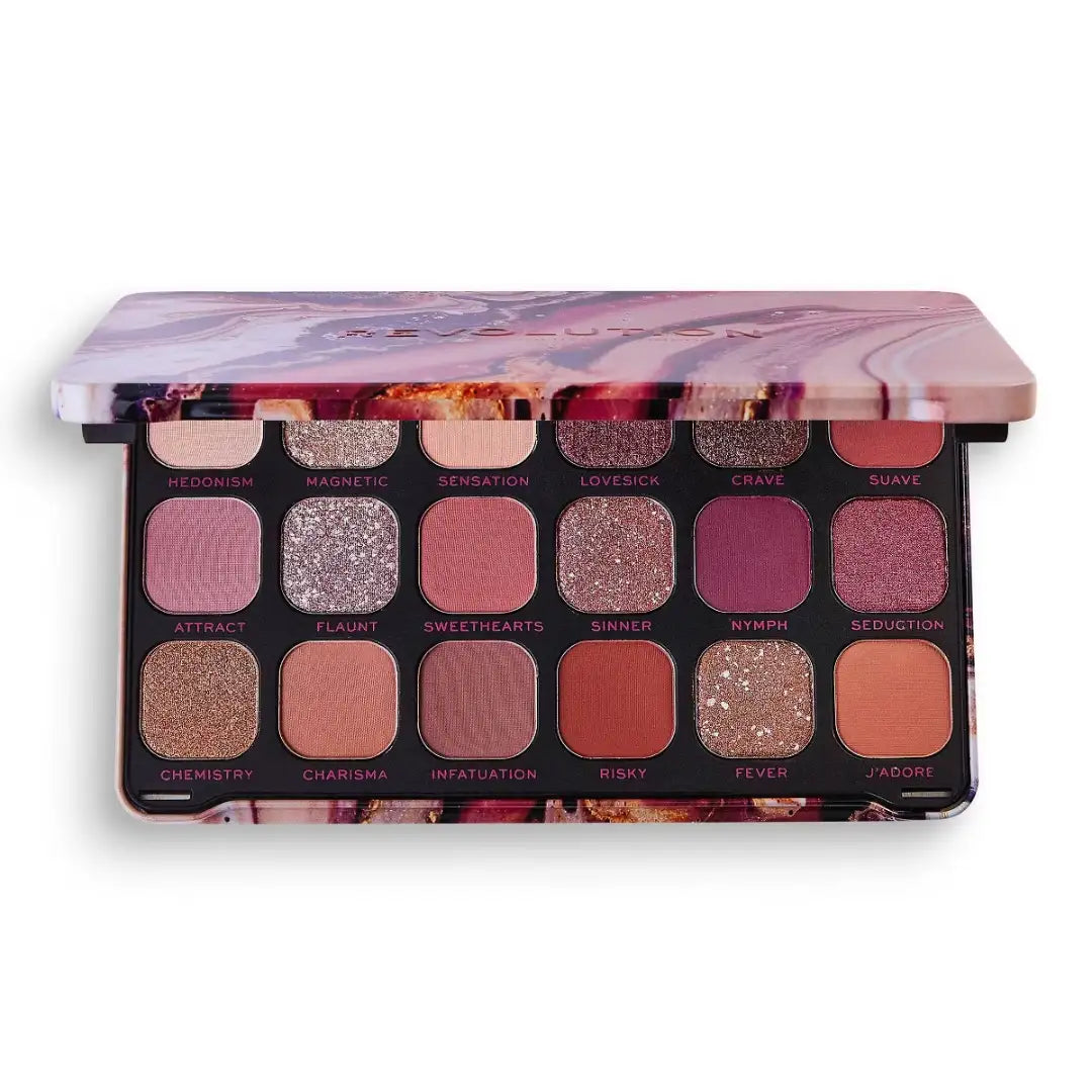 Makeup Revolution Forever Flawless Eyeshadow Palette - Allure - 0.54oz: Brightening Eye Makeup, Pressed Powder