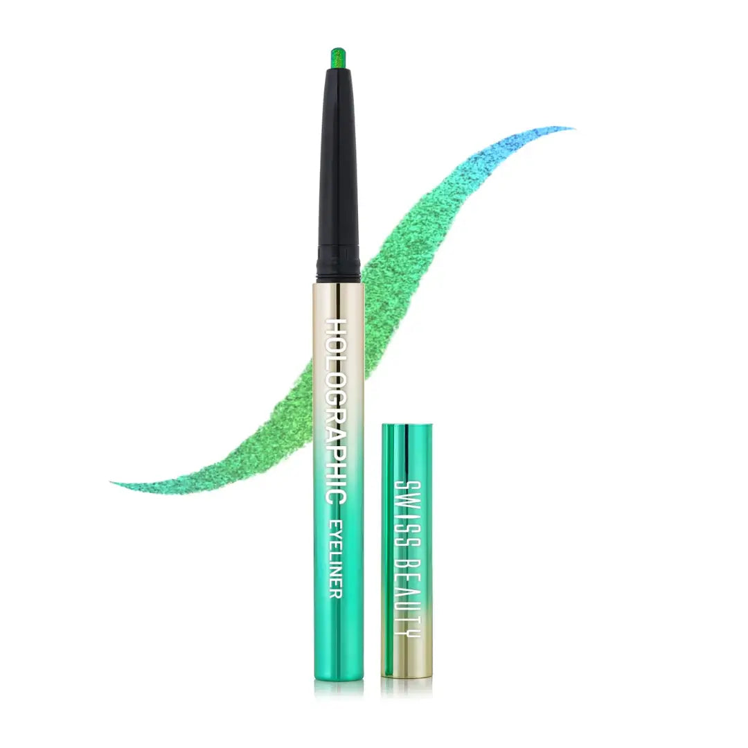 SWISS BEAUTY Holographic Shimmery Pencil Eyeliner | Waterproof, Smudge Proof, Long Lasting Eyeliner With Easy Application |