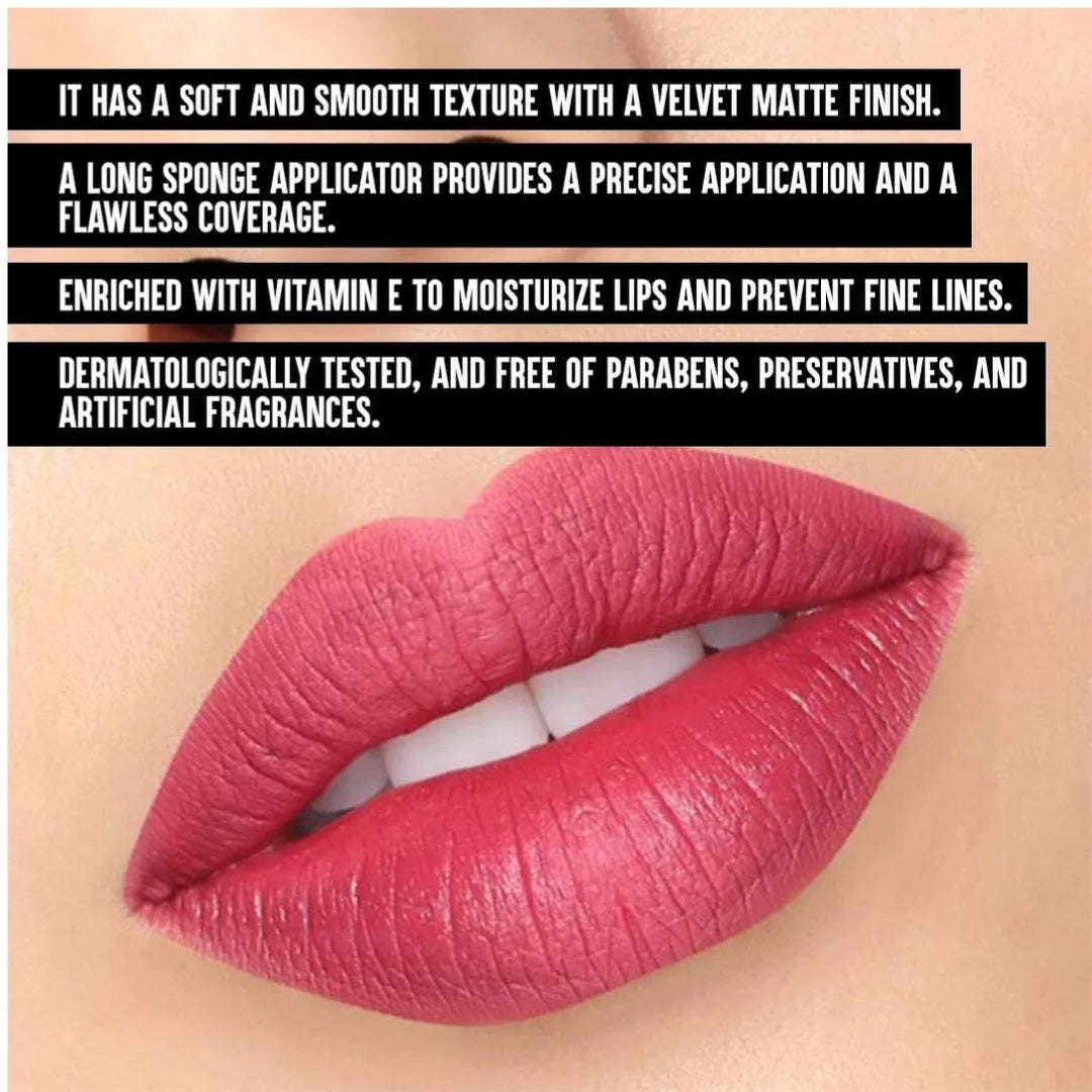 Colorbar Kiss Proof Lip Statin Matte Finish, hollywood001, 6.5ml | Enriched with vitamin E | Preservative free | Longlasting