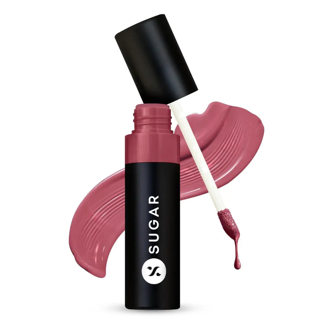 SUGAR Cosmetics Partner In Shine Transferproof Glossy Lipstick | Lasts upto 24hrs | Transferproof & Smudgeproof - 3ml