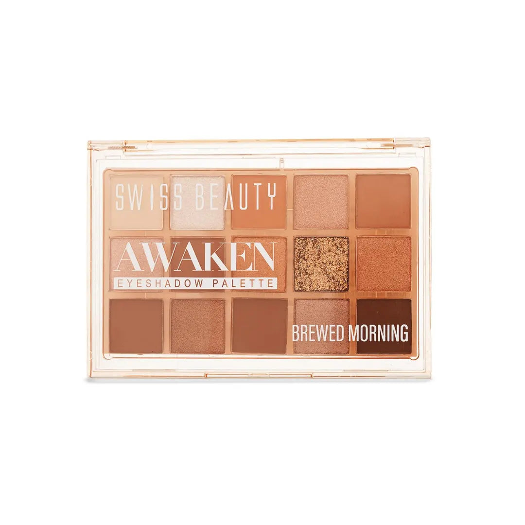 Swiss Beauty Awaken Eyeshadow Palette | Matte + Shimmer Finish | Long-Lasting | Blendable | 11g