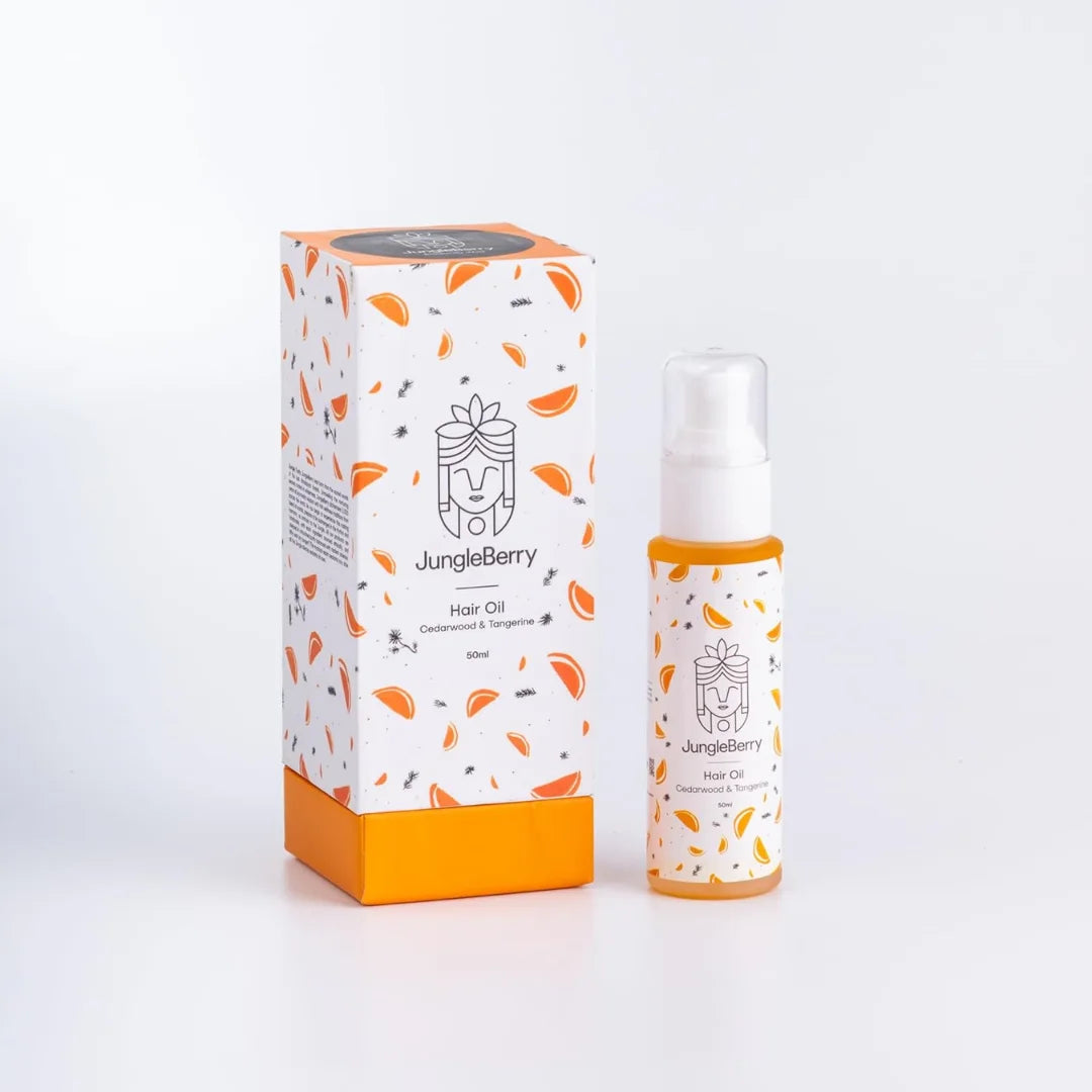 JUNGLE BERRY  Hibiscus & Black Seed Hair Oil | Combats Hair Fall | Vitamin E Nourishes Roots (50 ml