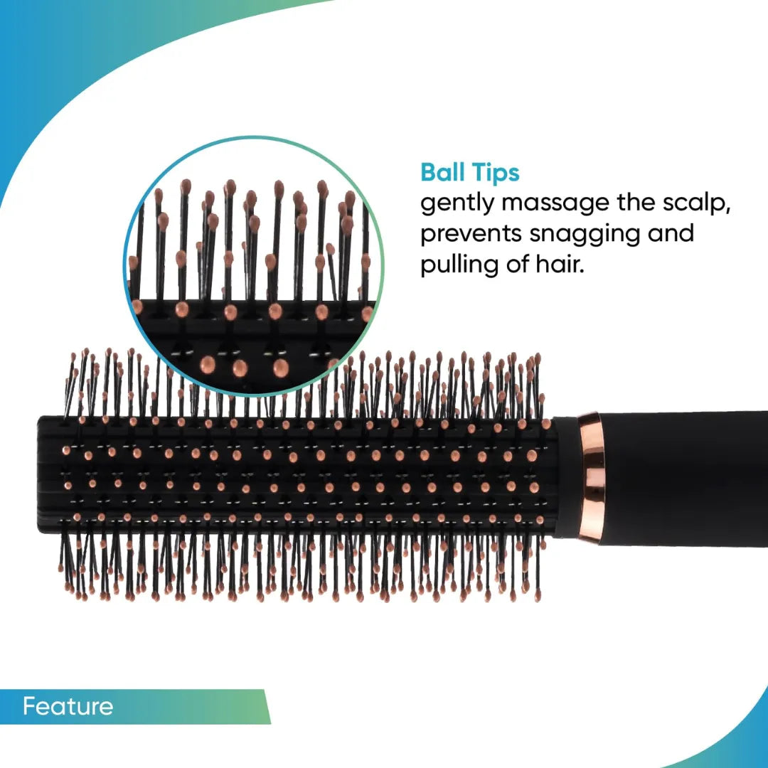 Vega Round Hair Brush for Women & Men- Ideal for Adding Curls, Volume & Waves in Hair, India's No.1* Hair Brush Brand, (E33-RB)