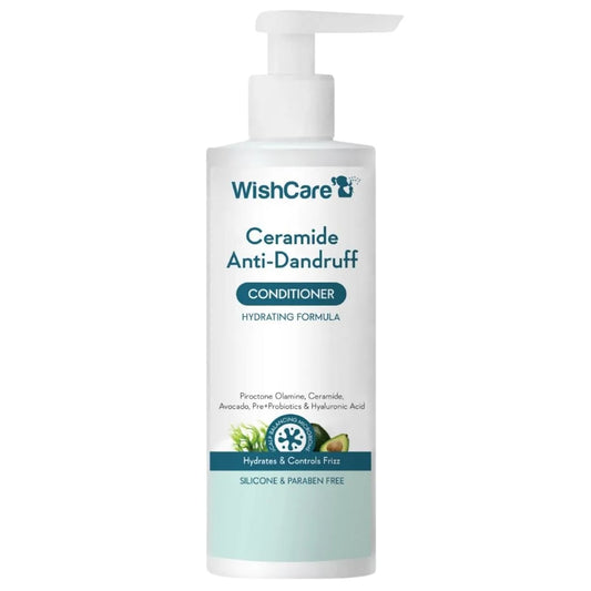 WishCare Ceramide Anti Dandruff Conditioner | Reduces Dandruff & Scalp Itchiness | Conditioner For Dry Hair, Frizzy Hair | With Piroctone Olamine & Hyaluronic Acid | 200m