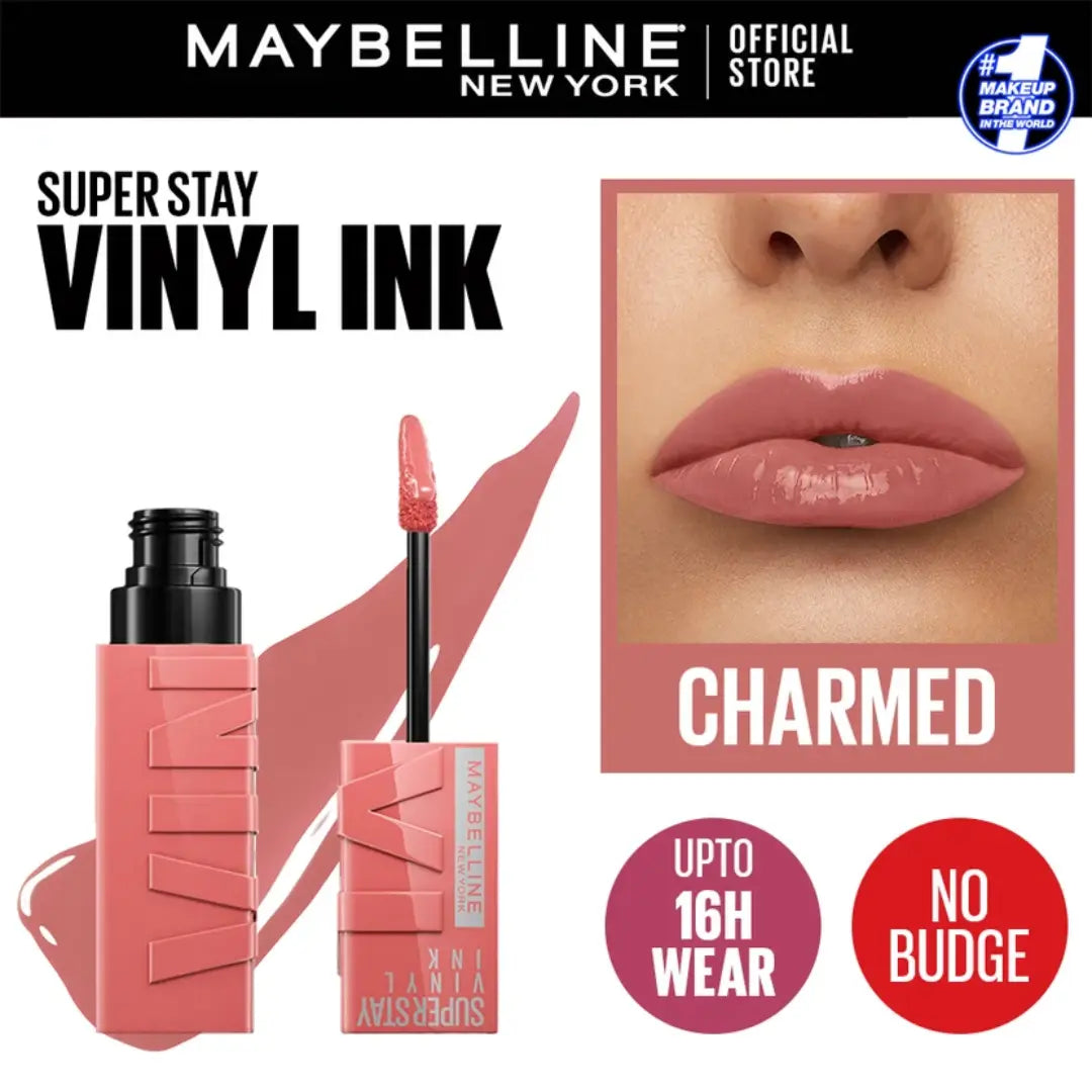 Maybelline New York Superstay Vinyl Ink Liquid High-Glossy Lipstick - Witty, Instant Shine & Transfer Proof. Superstay Vinyl Ink Lipstick Last Up To 16Hr, Enriched With Vitamin E & Aloe | 4.2Ml