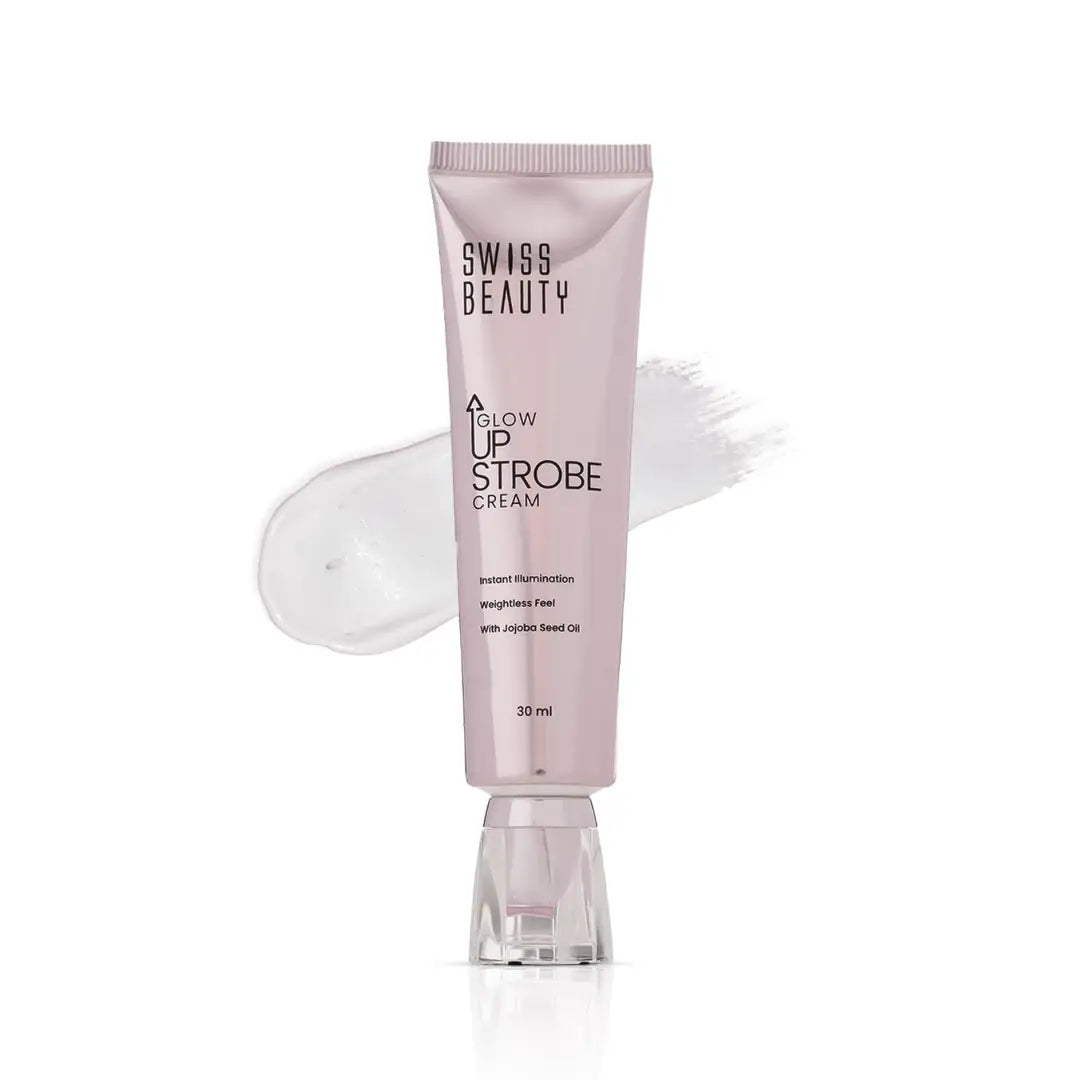 Swiss Beauty Glow Up Strobe Cream | Dewy Radiance | Hydrating | Versatile Use | With Jojoba Oil | For All Skin Types | 30ml