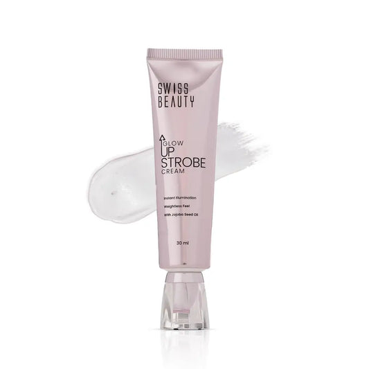 Swiss Beauty Glow Up Strobe Cream | Dewy Radiance | Hydrating | Versatile Use | With Jojoba Oil | For All Skin Types | 30ml