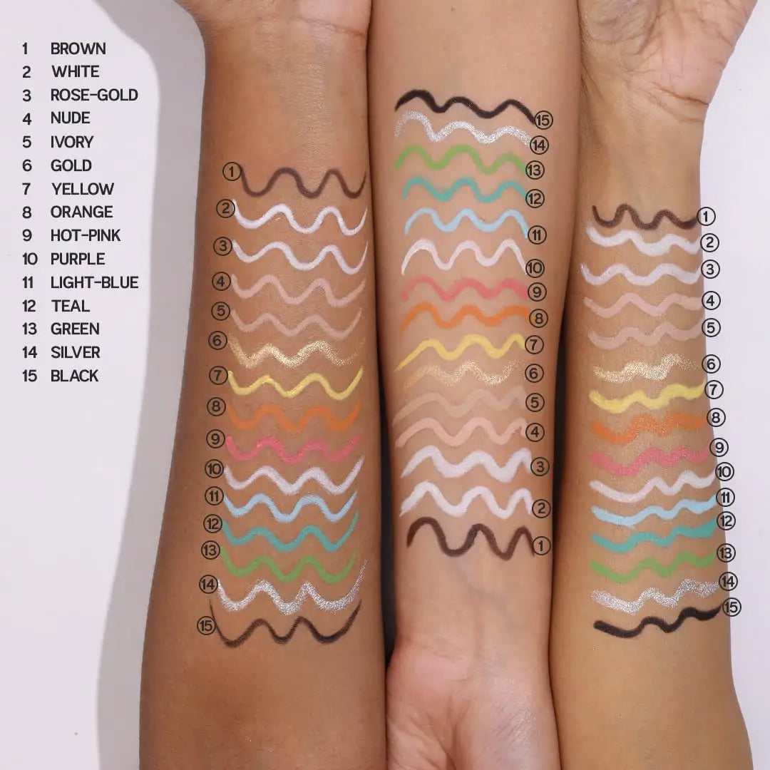Revolution London Streamline Waterline Eyeliner Pencil White| Ultra Creamy & Pigmented Texture | Smooth & Buttery Application | Built-in Smudger for Smokey Looks | Waterproof, Long Lasting All Day Wear | 1.3g.