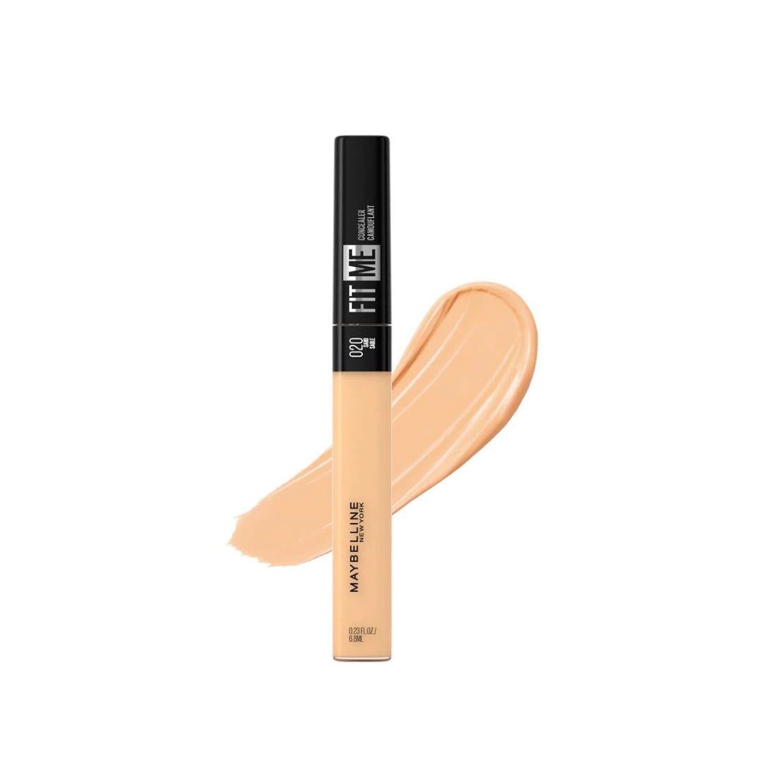 Maybelline New York Fit Me Concealer, Oil free Liquid Concealer conceals dark circles, redness, flaws, and blemishes. Fit Me Liquid Concealer suits oily skin & dry skin - Fair|6.8ml