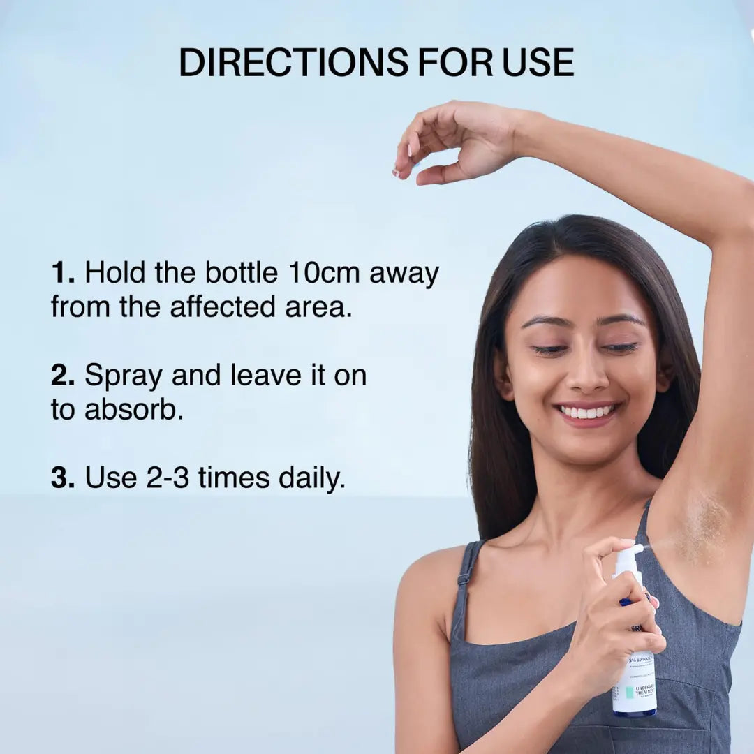 DermDoc 5% Glycolic Acid Underarm Brightening Spray Treatment (100 Ml)|Multipurpose Exfoliating Toner For Dark Spots On Face & Body|Helps With Dark Neck & Knees,Strawberry Legs With 2% Salicylic Acid