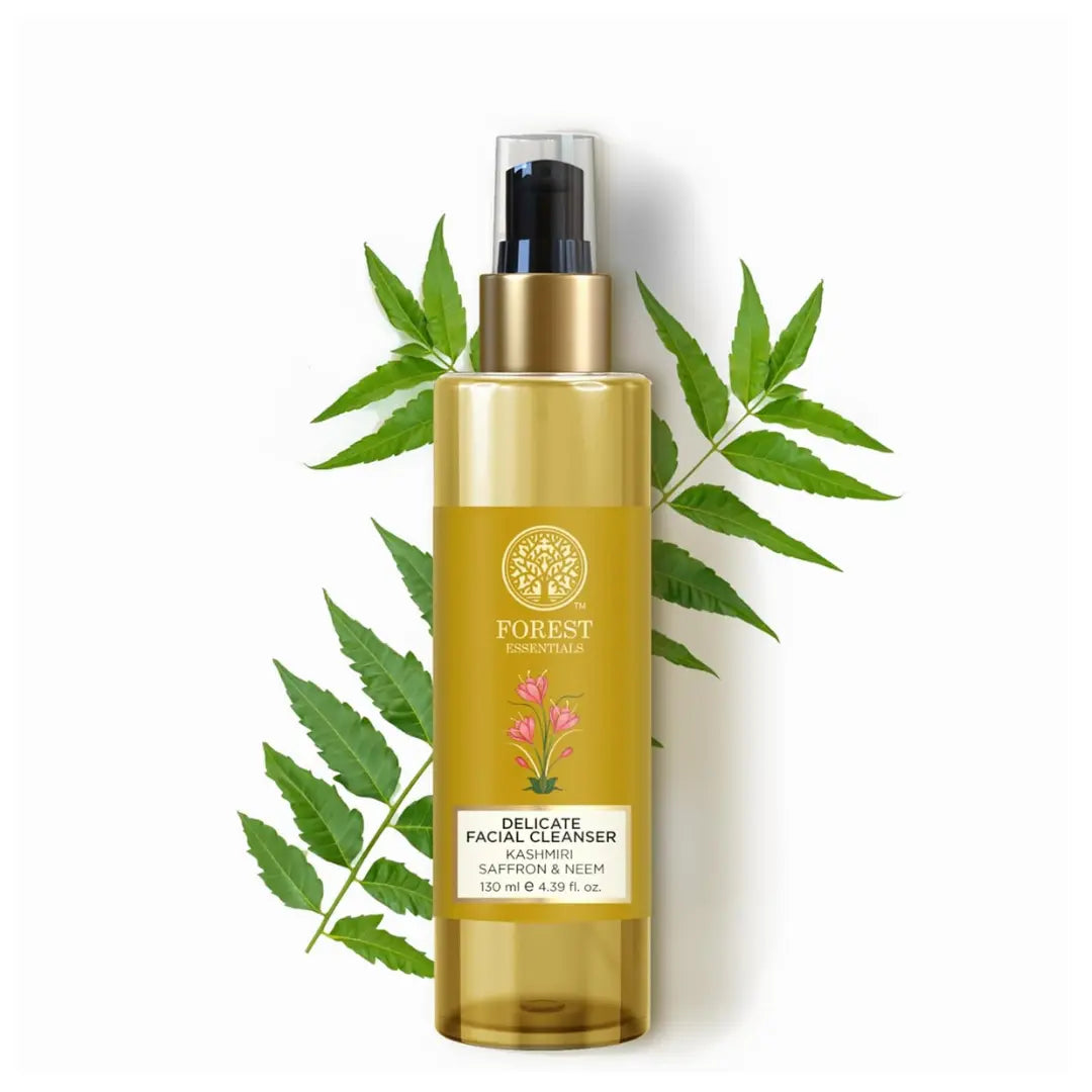 Forest Essentials Ayurvedic Purifying Face Wash with Saffron & Neem | For Normal to Oily Skin | Sulphate Free