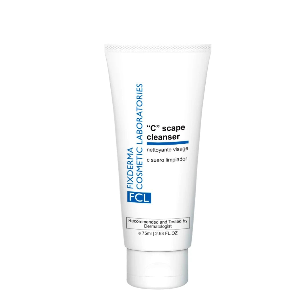 FIXDERMA FCL Brightening Face Wash, C Scape Face Cleanser | Vitamin C Face Wash For Women | Exfoliates Dead Cells, Unclogs Skin Pores, Reduces Fine Lines And Wrinkles - 75Ml