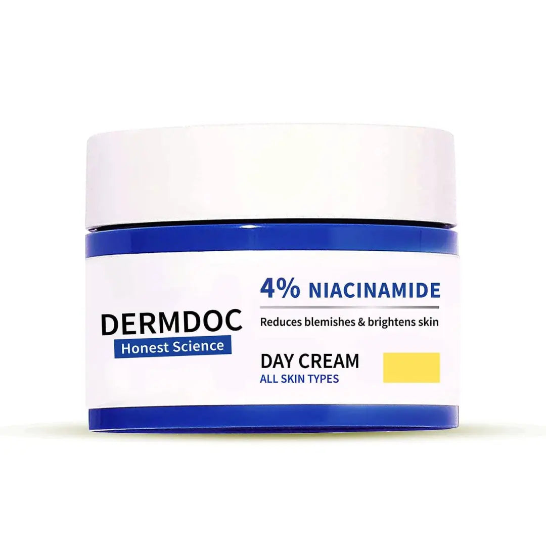 DERMDOC 4% Niacinamide Face Cream (50 gm) for Skin Brightening | Skin Brightening Face Cream I Day Cream I Niacinamide Brightening Cream I Glowing Skin I Improves Skin Texture