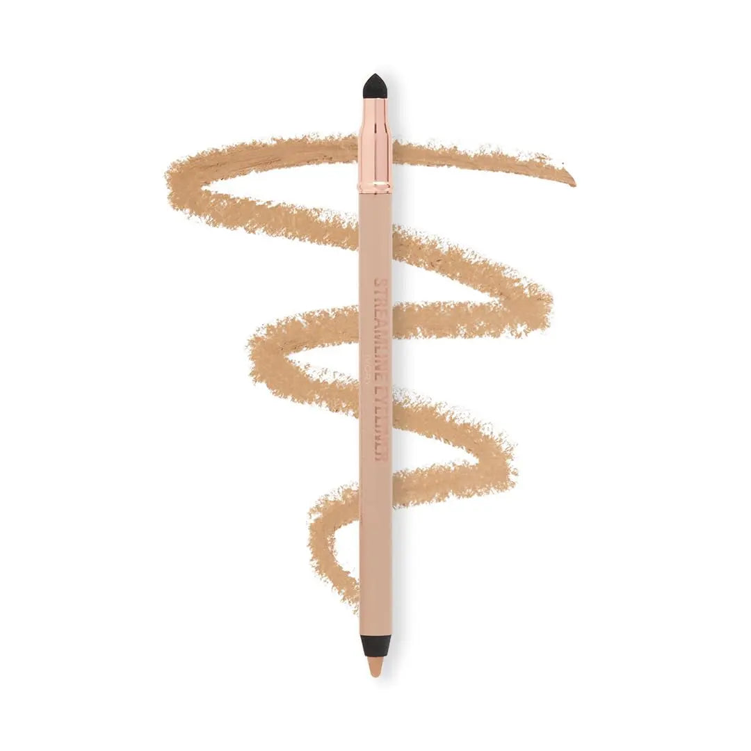 Revolution London Streamline Waterline Eyeliner Pencil White| Ultra Creamy & Pigmented Texture | Smooth & Buttery Application | Built-in Smudger for Smokey Looks | Waterproof, Long Lasting All Day Wear | 1.3g.