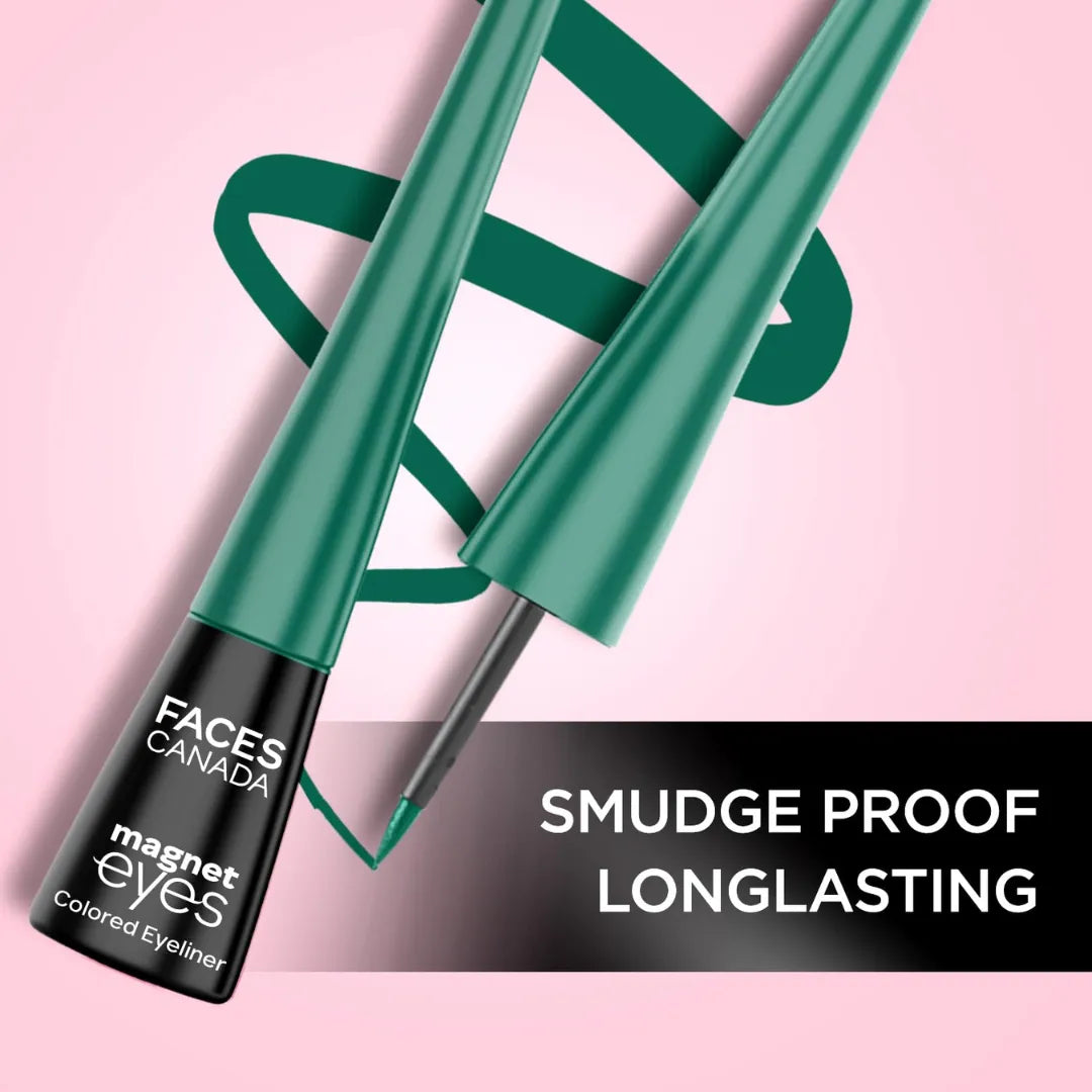 FACESCANADA Magneteyes Color Eyeliner Ge|Glossy Finish|24Hr Long-Lasting|Waterproof|Smudgeproof|Precise Application|Intense Color Payoff|Almond Extract & Vitamin E