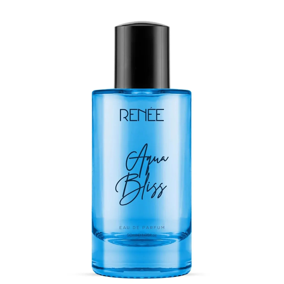 RENEE Aqua Bliss Eau De Parfum, Premium Long-lasting Fragrance With Notes of Lemon, Bergamot, Lily, Nutmeg, Cedar & Patchouli, Scent EDP for Every Occasion, Ideal Luxury Perfume for Women, 50 Ml