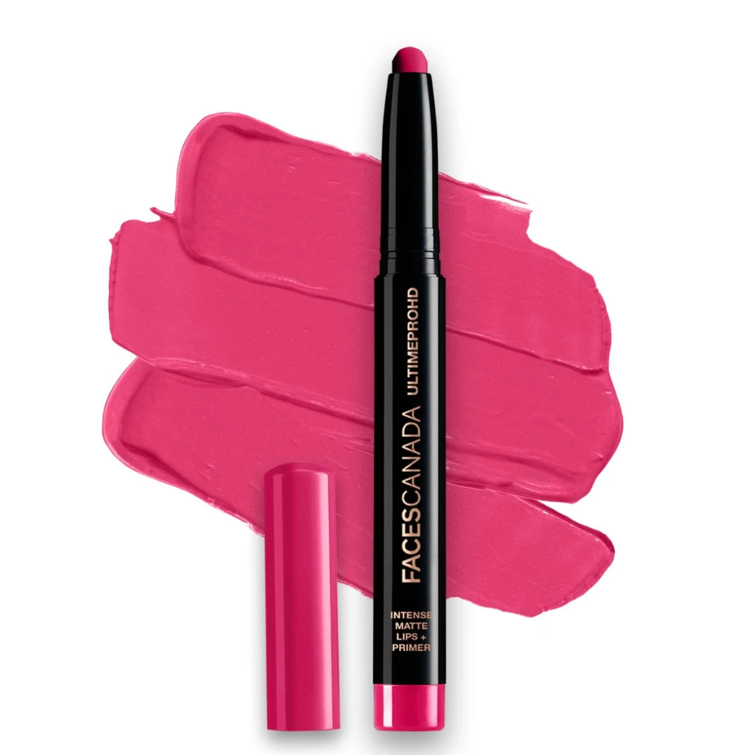 FACES CANADA Ultime Pro HD Intense Matte Lipstick + Primer - Tea Rose (Nude), 1.4g | 9HR Long Stay | Flawless HD Matte Finish | Intense Color | Lightweight | Smooth Glide | Primer Infused