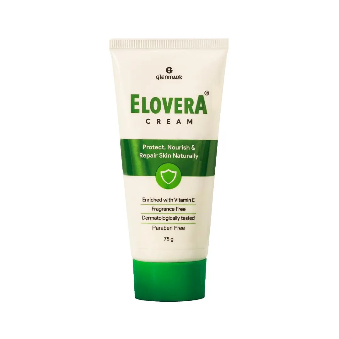 Elovera Moisturising Cream 75g | For Dry Skin | with Aloe Vera & Vitamin E | Protects, Nourishes and Repairs Skin | Paraben Free | Fragrance Free Visit the Elovera Store