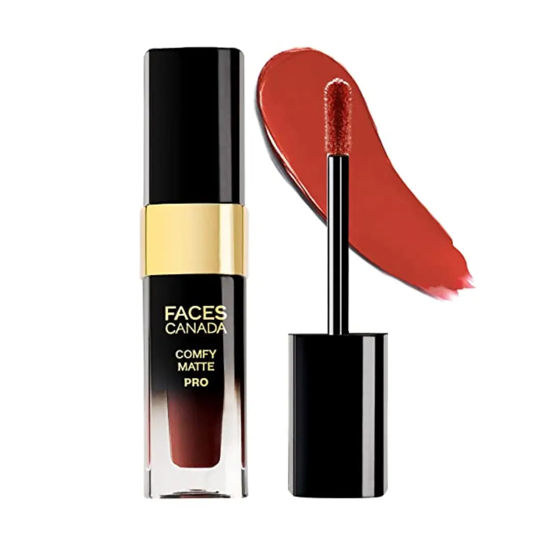 FACESCANADA Comfy Matte Pro Liquid Lipstick| 10HR Longstay | Intense Color | Macadamia Oil & Olive Butter Infused | Lightweight Super Smooth | No Dryness | No Alcohol