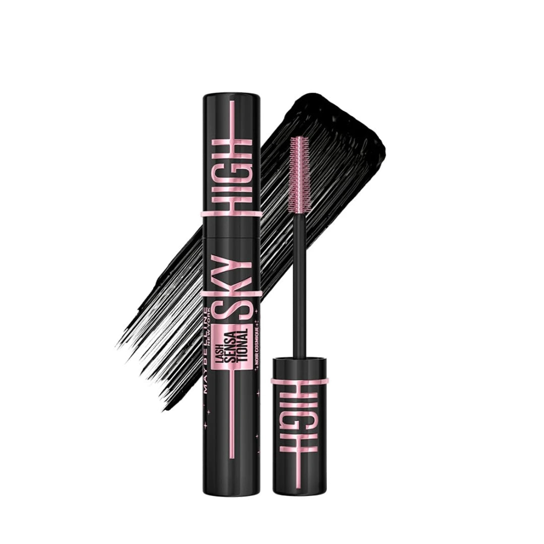 Maybelline New York Lash Sensational Sky High Mascara, Cosmic Black, Lengthening & Volumizing With Bamboo Extract & Fibres. Ophthalmologist tested and Waterproof Mascara | 6ml
