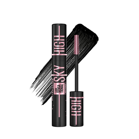 Maybelline New York Lash Sensational Sky High Mascara, Cosmic Black, Lengthening & Volumizing With Bamboo Extract & Fibres. Ophthalmologist tested and Waterproof Mascara | 6ml