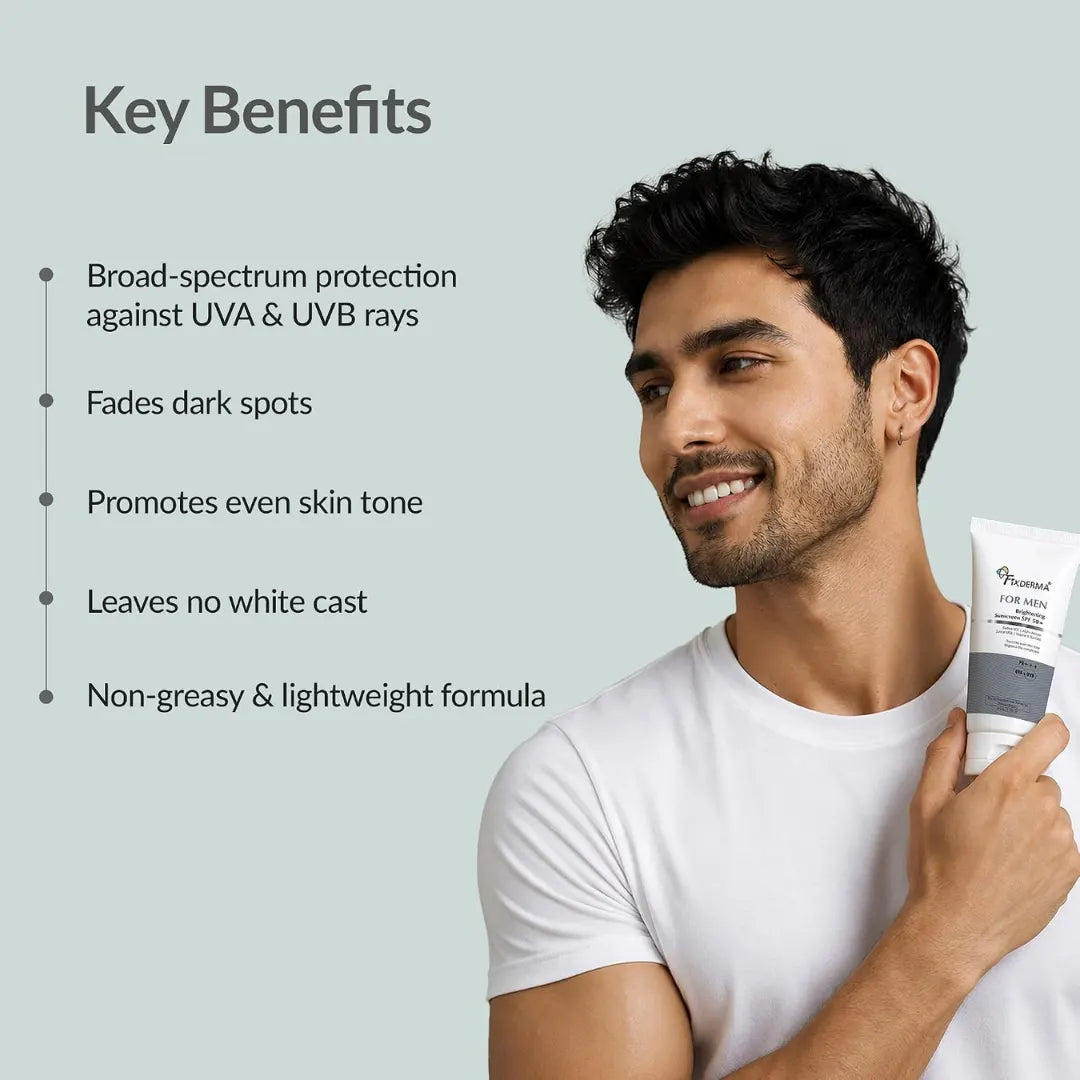 Fixderma Brightening Sunscreen SPF 50 For Men |Sunscreen For Dry Skin- 50g
