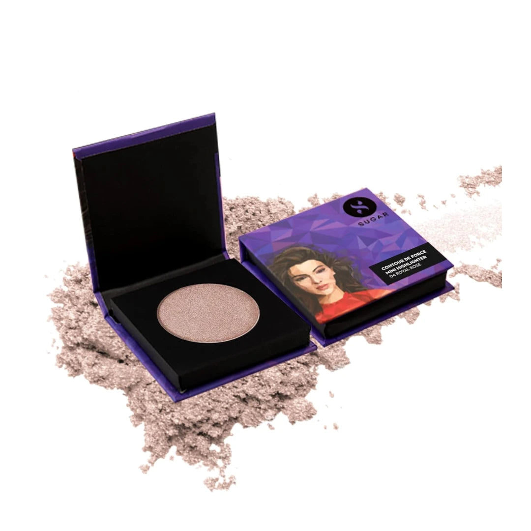 SUGAR Cosmetics Contour De Force Mini Highlighter -Lightweight, Easily Blendable, Illuminating Bronzer, Matte Finish