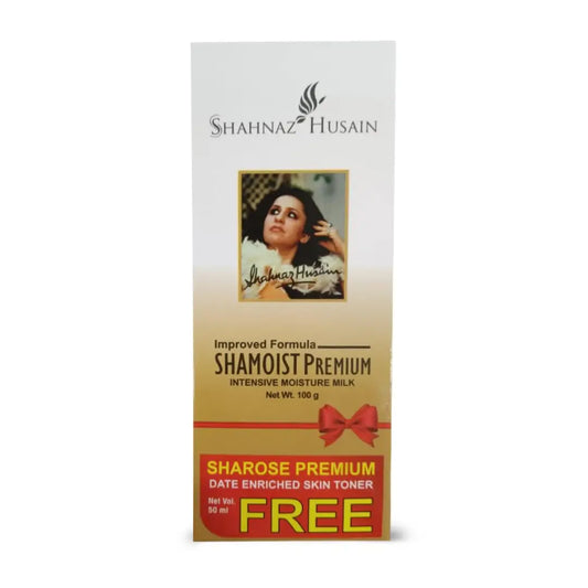 SHAHNAZ HUSAIN Shamoist Premium Moisturiser -100g with free Sharose Premium Skin Toner | 50ml