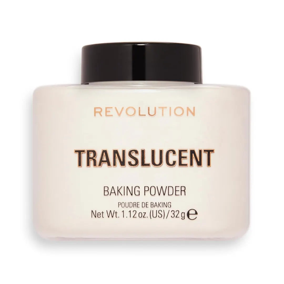 Makeup Revolution Loose Baking Powder Translucent | Universal Brightening Setting Powder for All Skin Tones | Oil-Control Matte Finish | Crease-Free Long-Lasting Makeup Fixer | 10g