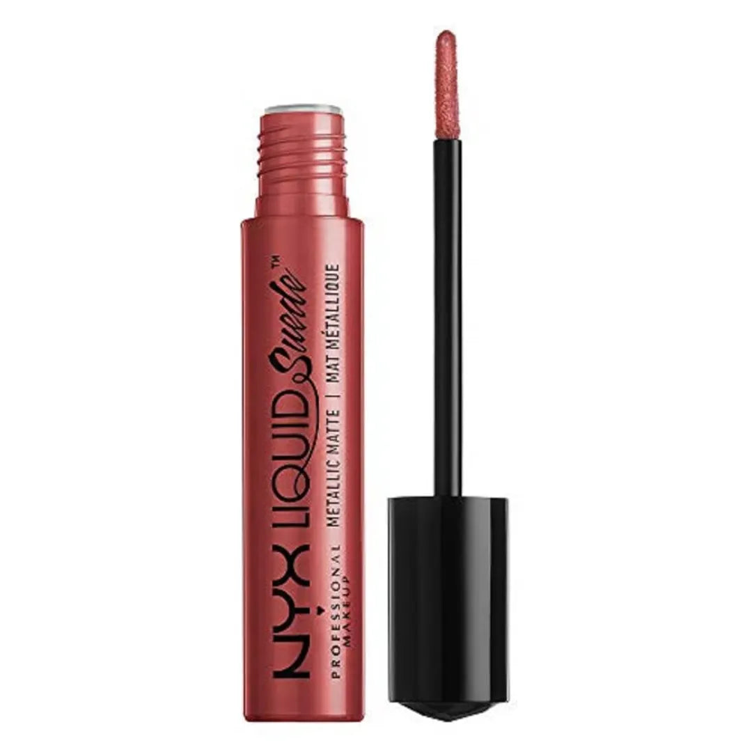 Nyx Professional Makeup Liquid Suede Metallic Matte Cream Lipstick, Bella, 4ml LSCL30