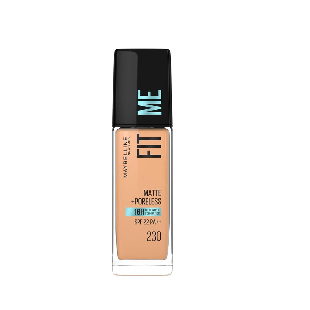Maybelline New York Liquid Foundation, Matte Finish, With SPF, Absorbs Oil, Fit Me Matte + Poreless, 220 Natural Beige, 30ml