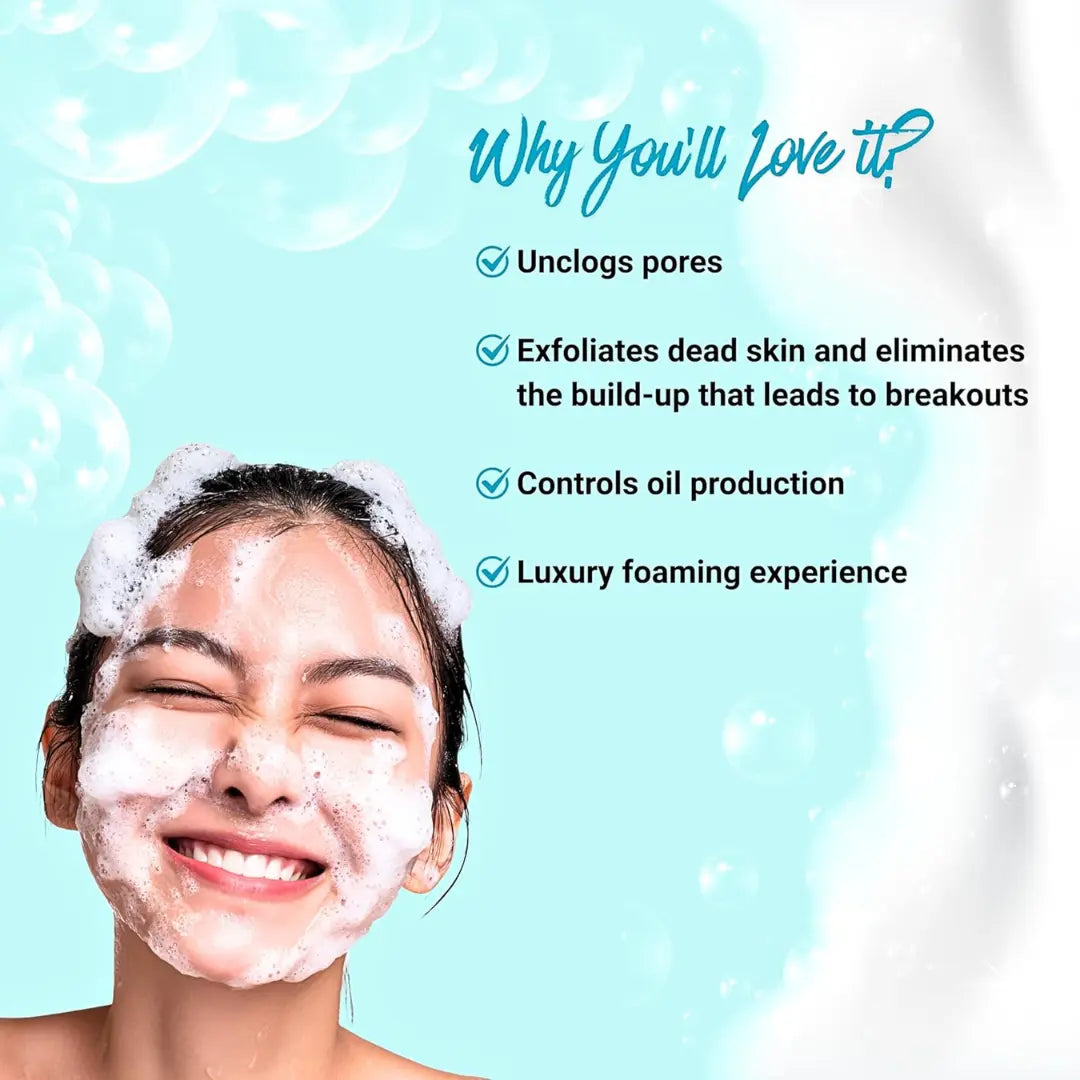 Show Stopper Salicylic Acid Foaming Face Wash for Acne breakouts, Deep Pore Cleansing, Oil Control & pH Balance | Gentle Daily Cleanser for Oily & Acne-Prone Skin | 200ml for Men & Women