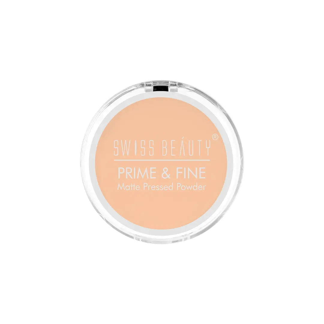 SWISS BEAUTY All Prime & Fine Matte Pressed Powder, Face Makeup, 8g