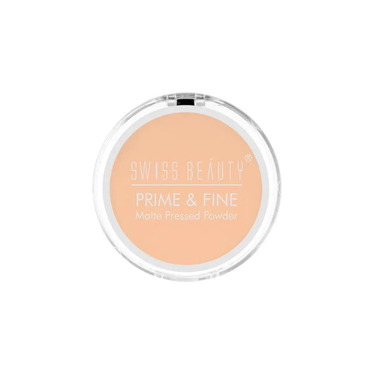 SWISS BEAUTY All Prime & Fine Matte Pressed Powder, Face Makeup, 8g