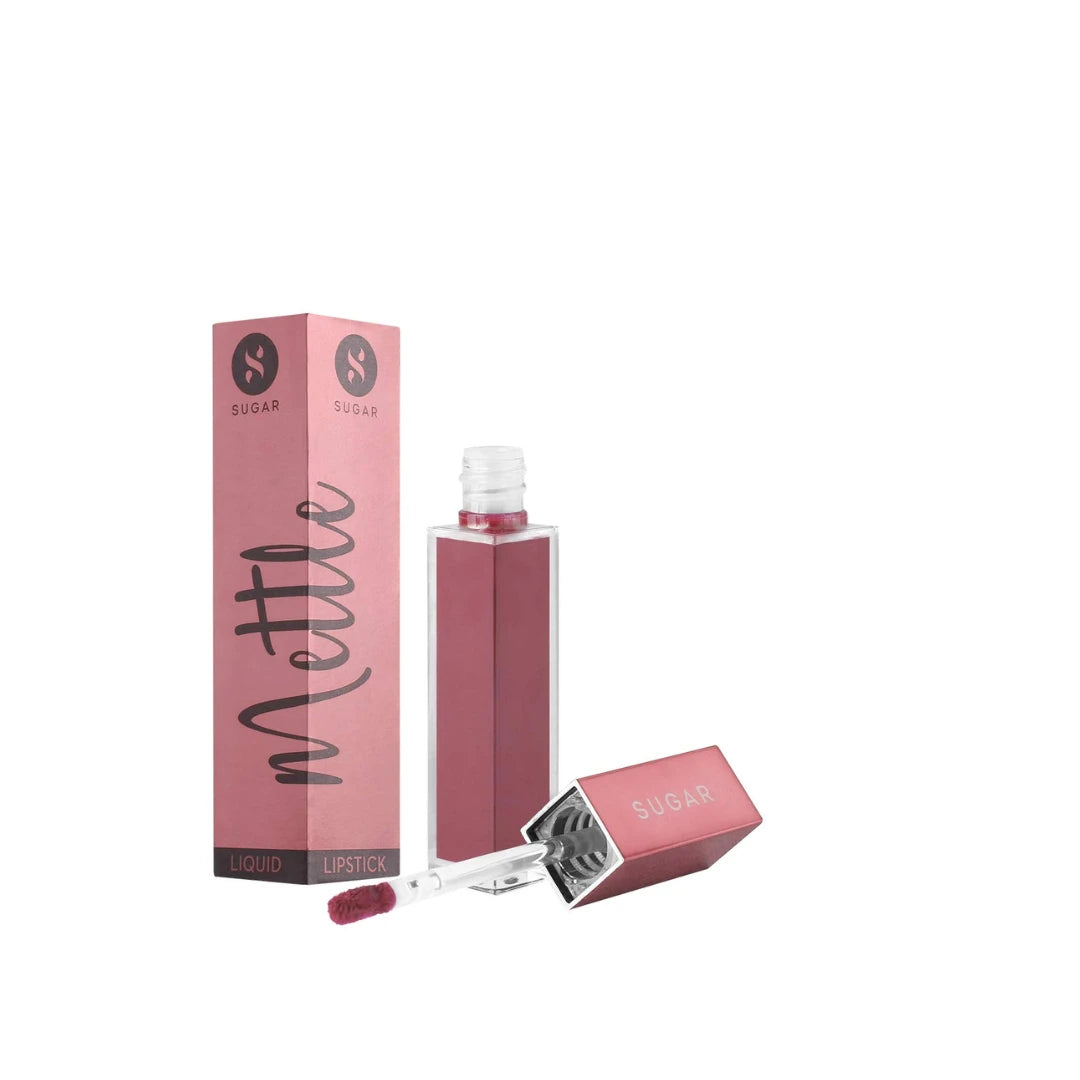 SUGAR Cosmetics Mettle Matte Liquid Lipstick For Women | Highly Pigmented | Transferproof & Long Lasting