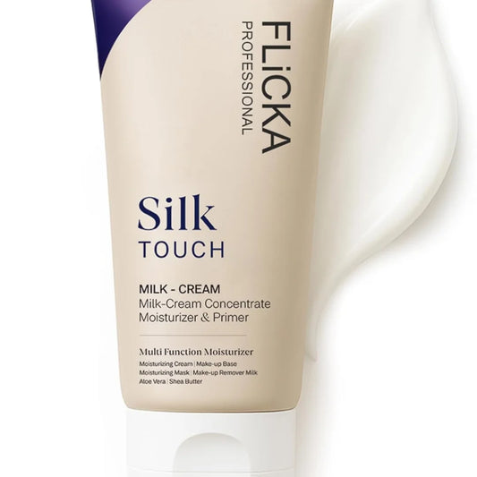 FLiCKA Silk Touch 3 in 1 Moisturizer and Primer for Face | Hydrating, Lightweight, Long-Lasting | Pore Minimizer | Dermatologically Tested | All Skin Types | Makeup Base | 60g | Cruelty-Free