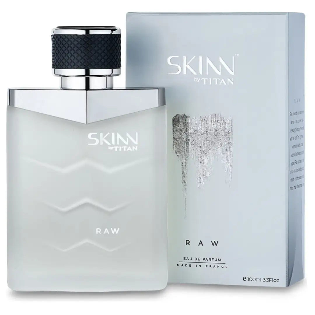 Skinn By Titan | Raw Perfume - 100 Ml | Perfume For Man | Gift for Men | Premium Fragrance | Grooming Essentials | Long Lasting Smell for Men |Fresh, Woody, Spicy |Eau De Parfum