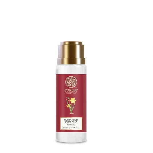 Forest Essentials Ultra-Rich Body Milk Nargis | Ayurvedic Nourishing Body Lotion to Replenish Skin Moisture and Leave it Smooth & Scented