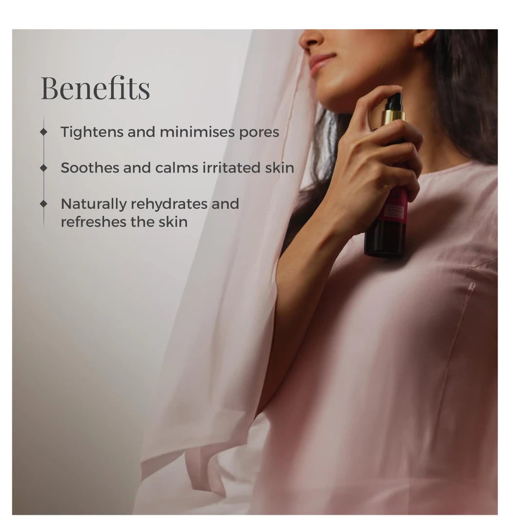 Forest Essentials Facial Tonic Mist with Pure Rosewater | Hydrating Daily Alchohol Free Toner For Glowing Skin| Hydrates Plumps & Minimises Open Pores for Glowing Skin, 50ml