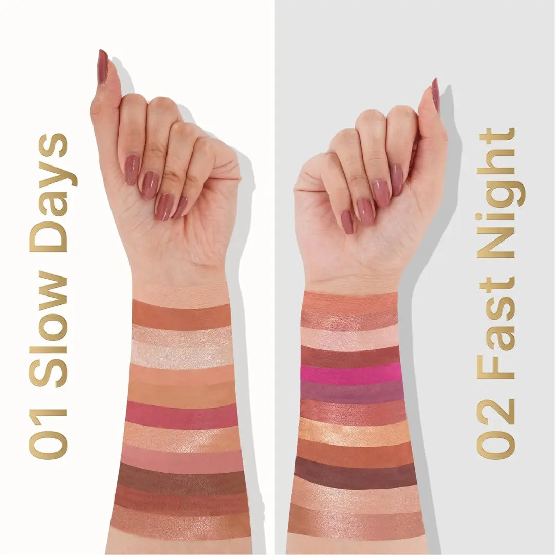 Swiss Beauty Select 12 shades Eyeshadow Palette | Mattes + Shimmers + Metallics | Shade - Fast Nights, 10gm |