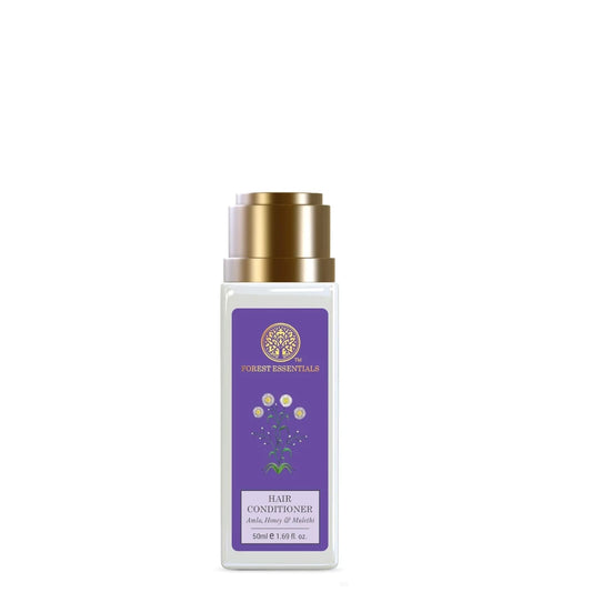 Forest Essentials For All Hair Ayurvedic Hair Conditioner Amla Honey & Mulethi | Nourishing Conditioner for Smooth Shiny Hair | Sulphate & Paraben Free | Travel Size, 50 ml