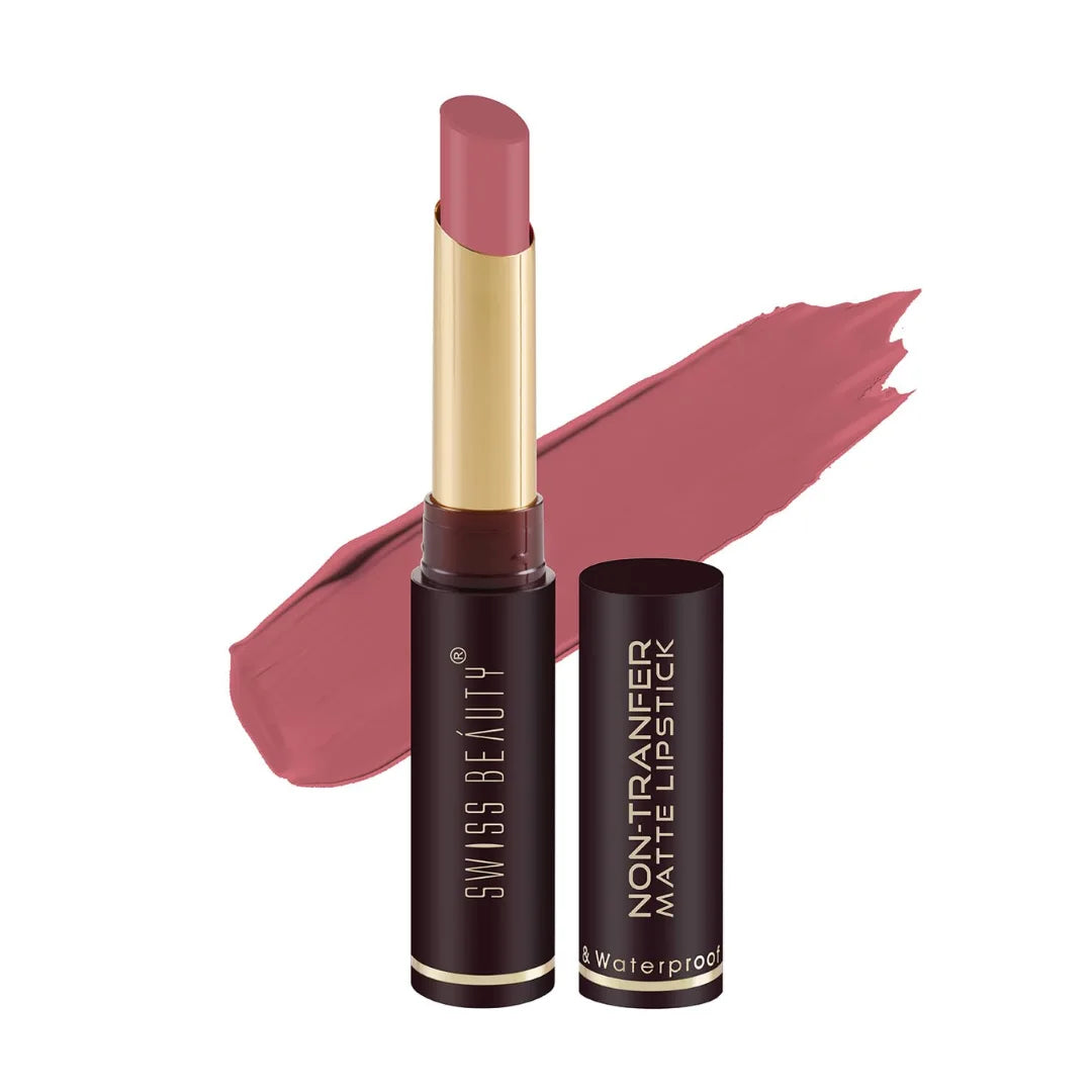 Swiss Beauty Non-Tranfer Matte Lipstick, Smooth & Waterproof,