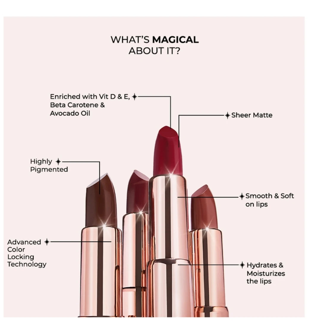 COLORBAR Powerkiss Matte Lipstick Magic 02 (4.2g)  (Magic, 4.2 g)