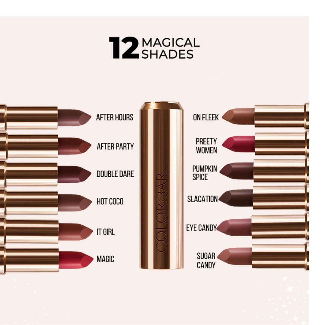 COLORBAR Powerkiss Matte Lipstick Magic 02 (4.2g)  (Magic, 4.2 g)